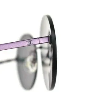 CHANEL Metallic Plum Quilted CC Logo Sunglasses km CHANEL | Accessories | Chanel Metallic Plum Quilted Cc Logo  main image 2